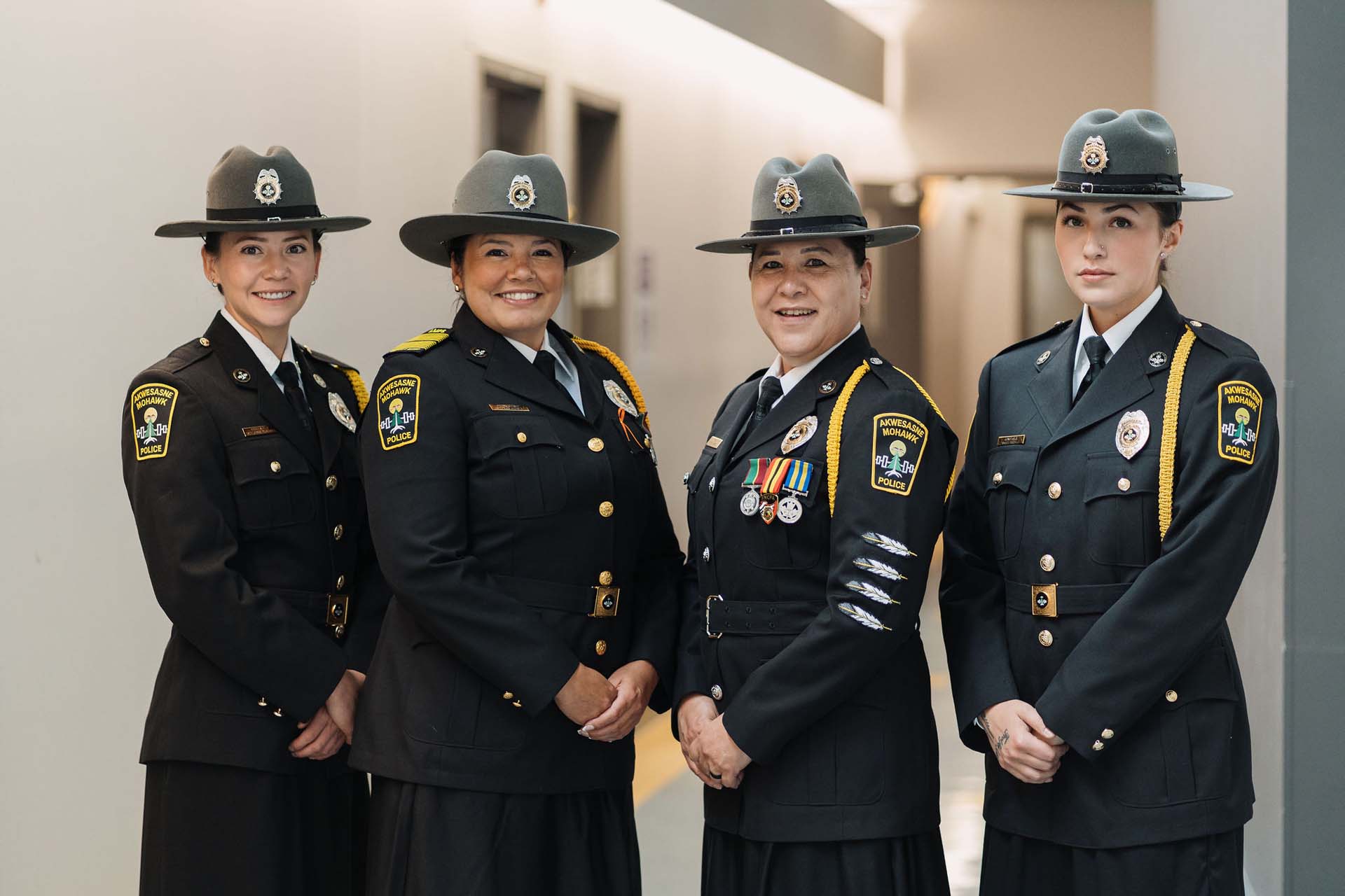 female Akwesasne Mohawk police officers