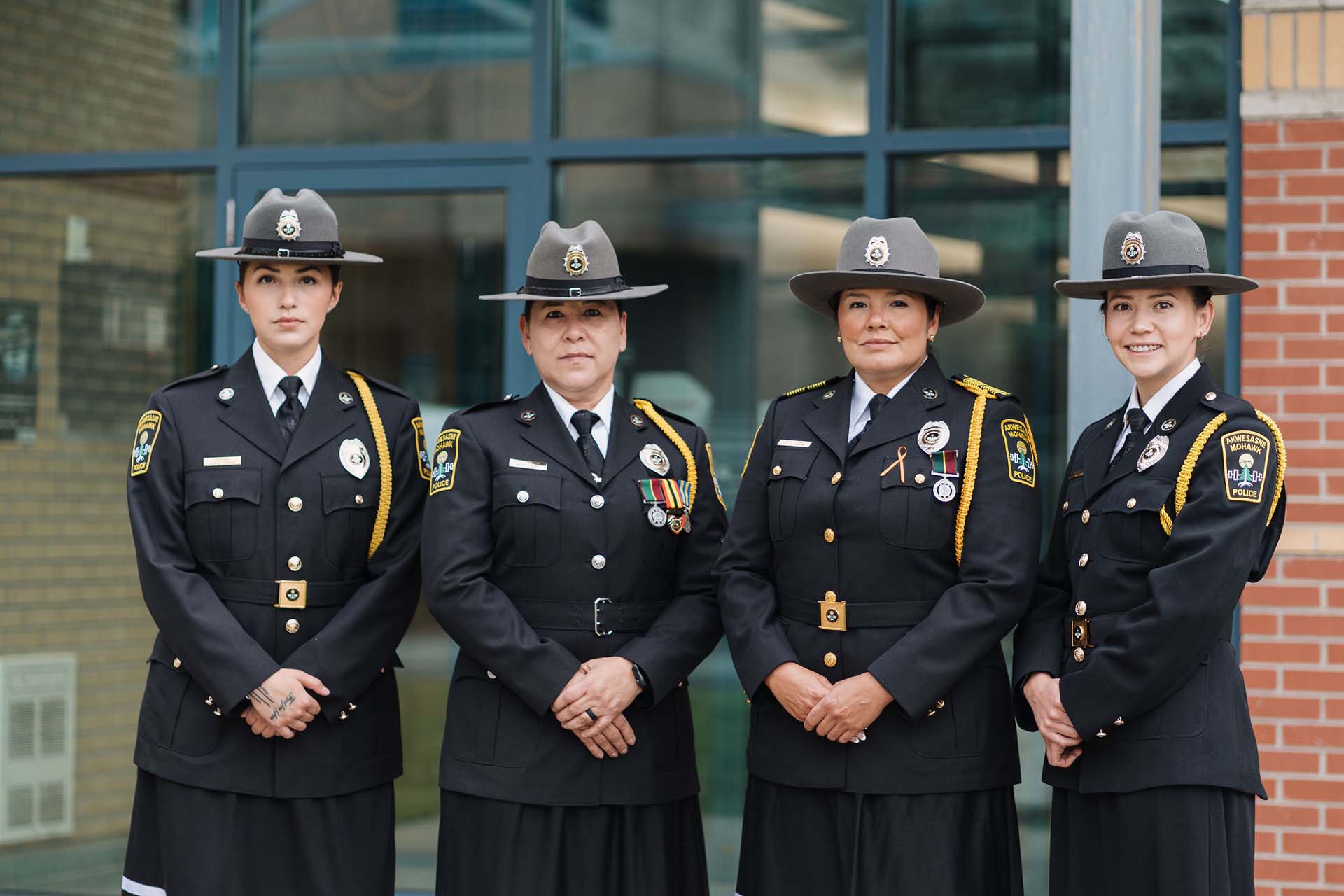 female Akwesasne Mohawk police officers