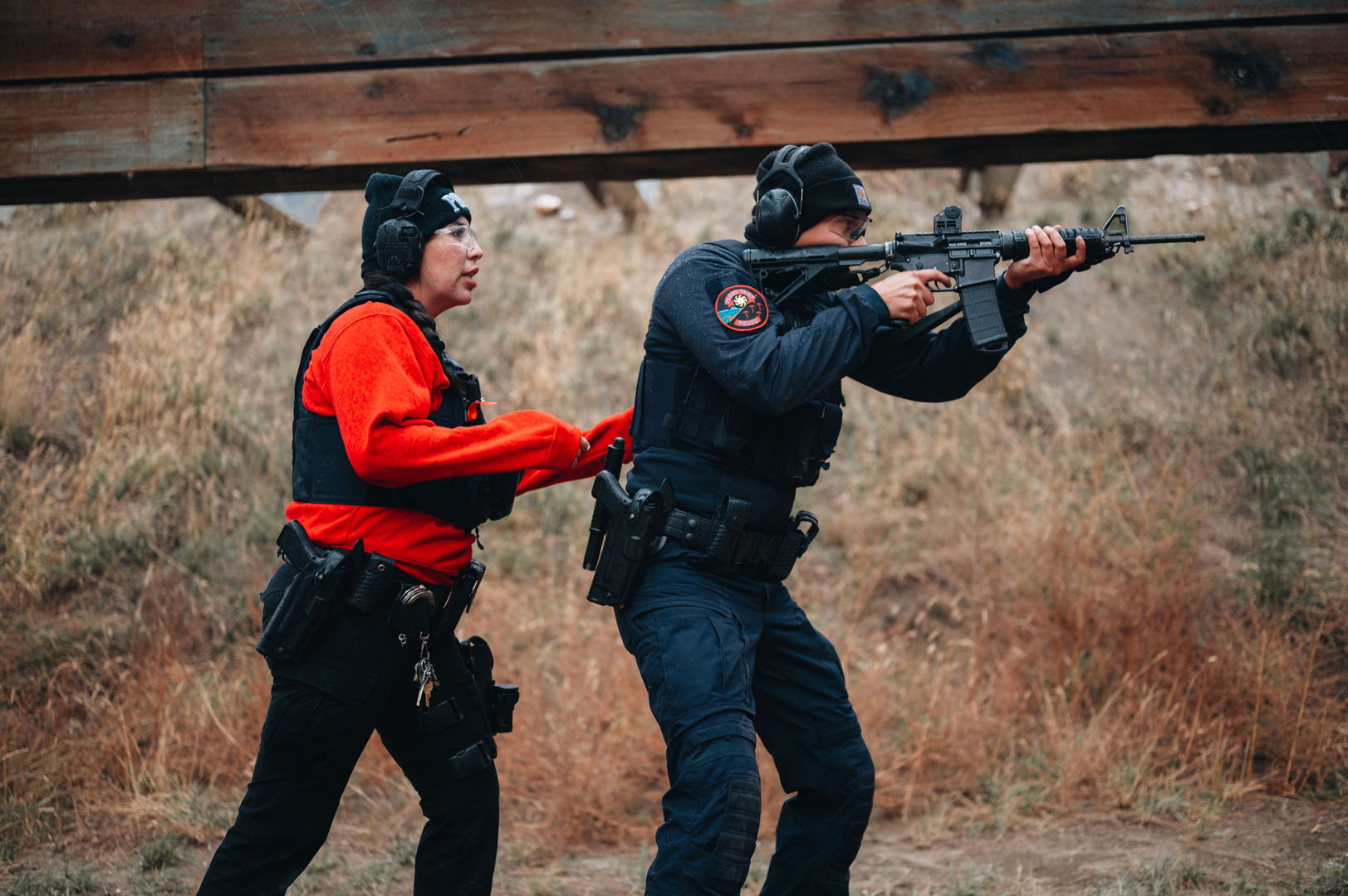 Blood Tribe Police officers during training exercise