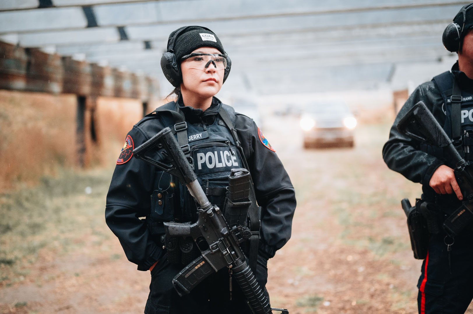 Blood Tribe Police officer with training gear