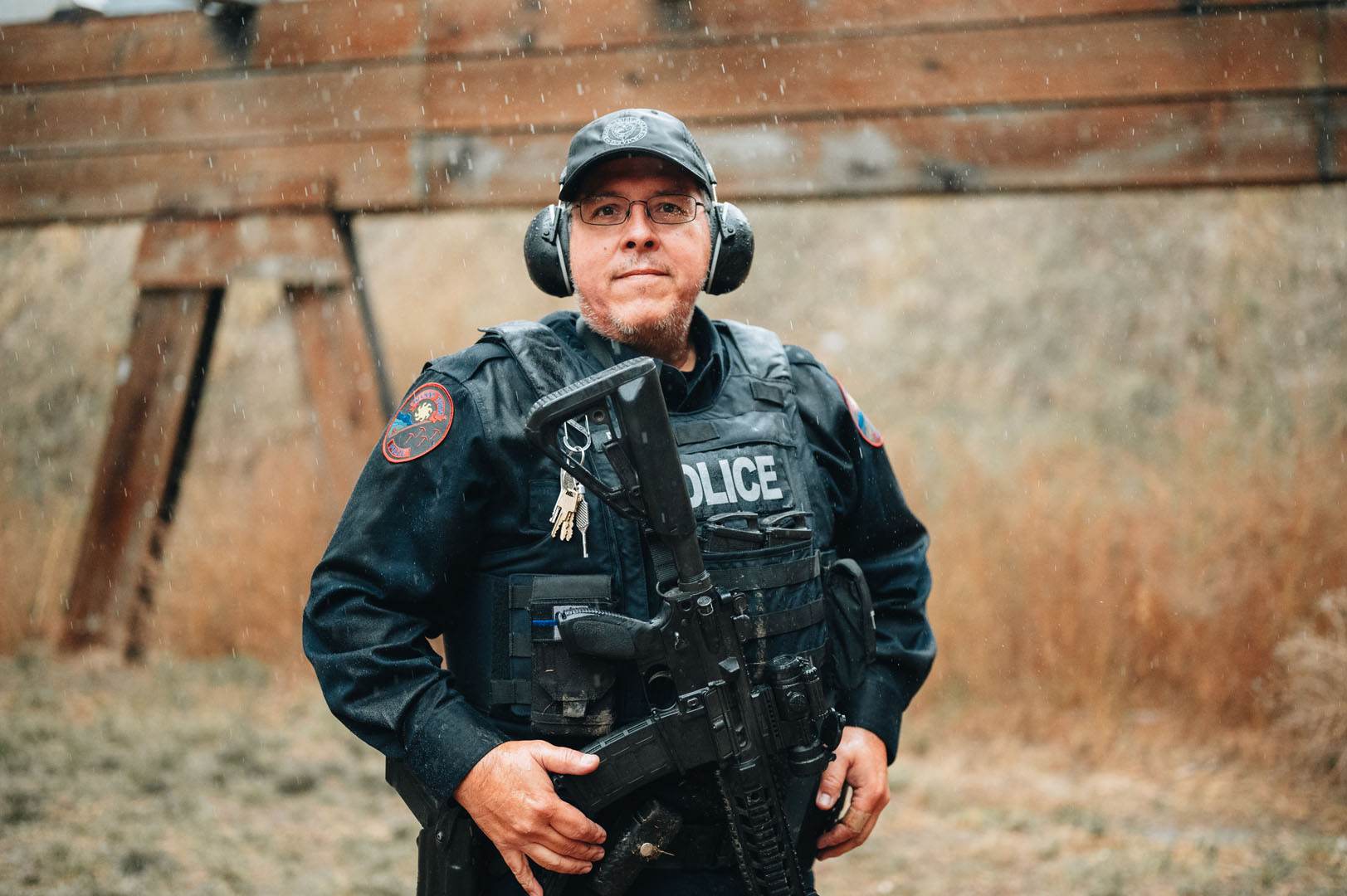 Blood Tribe Police officer with training gear